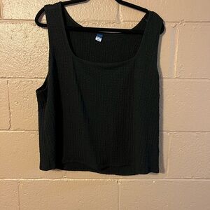 Old Navy Black Textured Tank Top